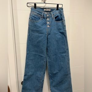 High waited wide leg jeans